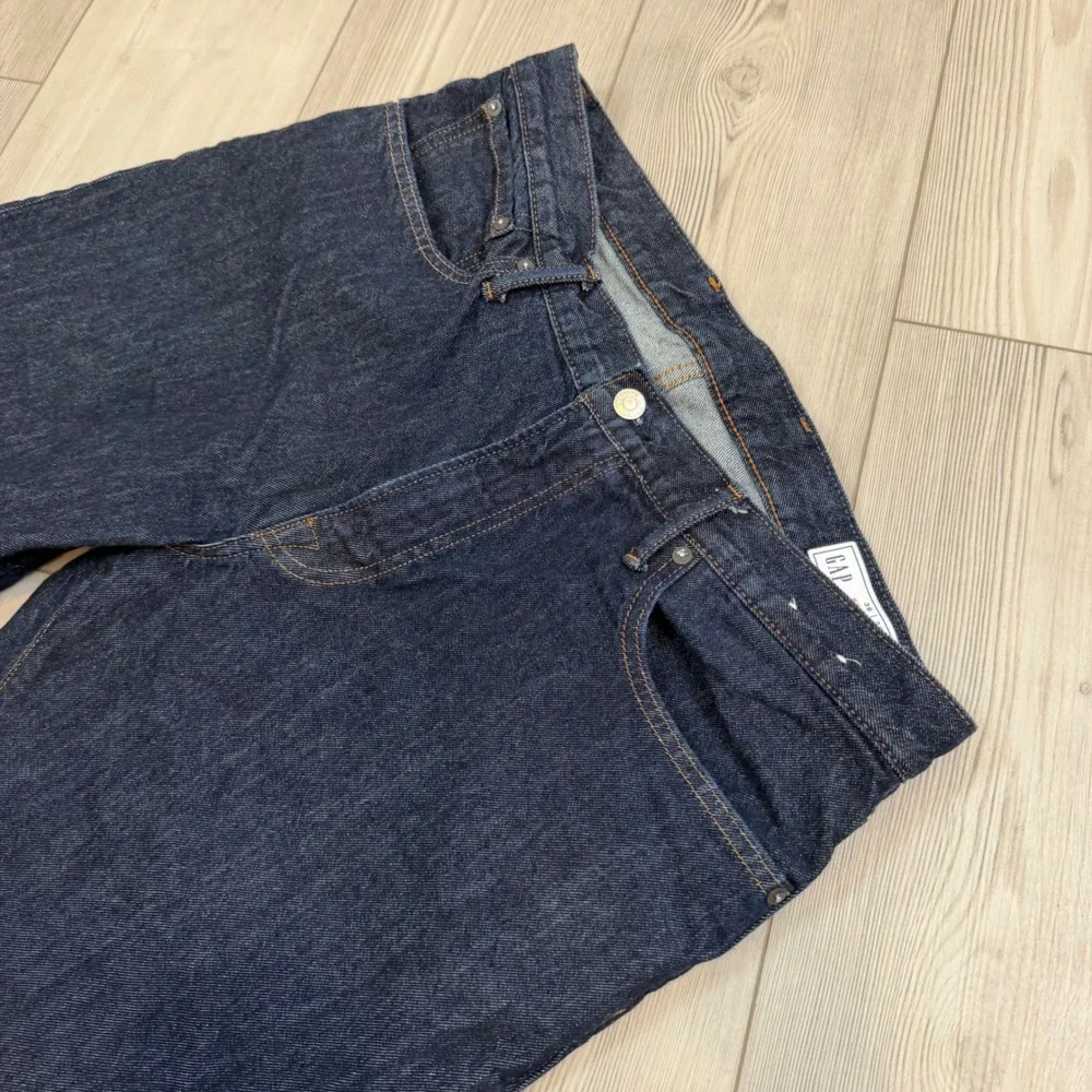 Lot of 2 Gap Mens Jeans 36x32 Straight GapFlex & Athletic Taper Resin Rinse Dark